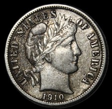 1910 d barber dime- CHOICE XF/ FREE SHIPPING - JAM270