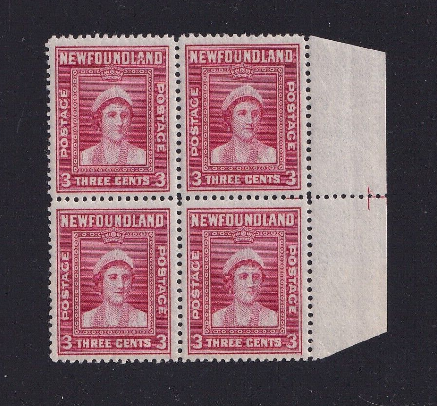 Newfoundland Stamps 255i Broken A in Block Mint Never Hinged eBay
