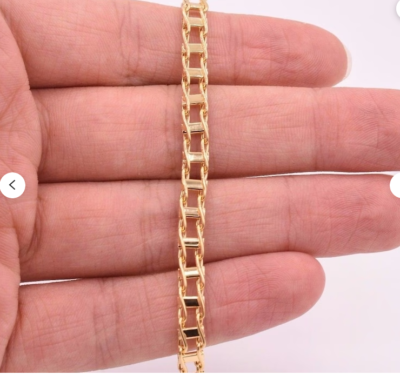 Metro Jewelry Stainless Steel Link Bracelet Or Necklace For Men - Blue Ion Or Gold Plated, Push Lock - View #10