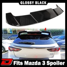 19-25 Fit For Mazda 3 4th 5D Hatchback DTO Rear Trunk Boot Spoiler Color Black