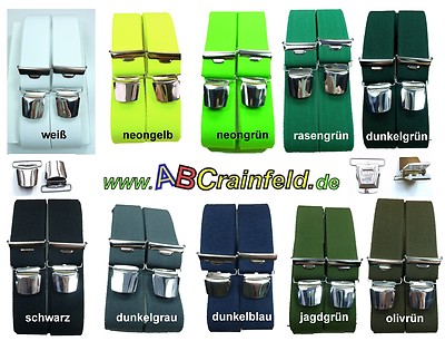 flotter Hosenträger, 4 extra starke ABC-Clips,120 cm lang, Blitzversand