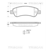Triscan BremsbeläGe Hinten FüR Fiat Ducato Pritsche/Fahrgestell Peugeot Boxer