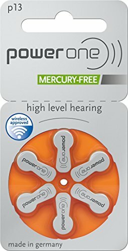 60 Powerone Mercury Free Hearing Aid Batteries Size: 13