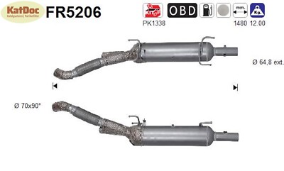   Ruß-Partikelfilter für Citroen Jumper, Peugeot Boxer, 2.0 BlueHDi, Euro 6
