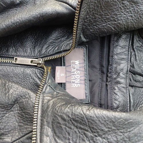  Chaqueta Bomber Wilson Cuero Thinsulate Ultra Aislante Cuero Azul Talla Pequeña  - Imagen 10 de 23