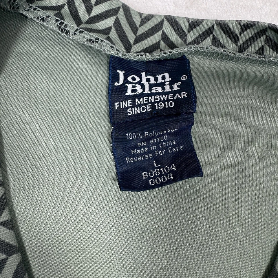 Conjunto de dormir pantalones cortos grandes verdes vintage John Blair para hombre Foto 3 de 4