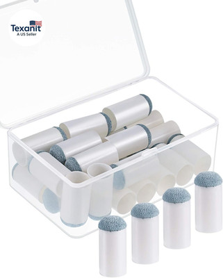 24 Pcs Slip on Pool Cue Tips Pool Stick Tips Replacement Kit with Storage Box fo