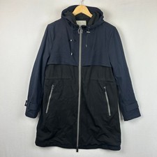 Anatomie Full Zip Hooded Wind Breaker Rain Jacket Blue/Black Women's Size S