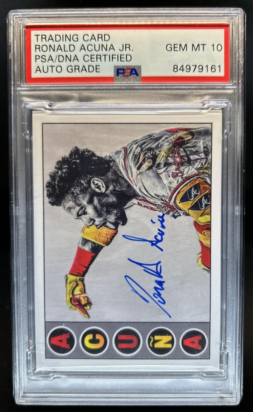 2021 Topps Project70 Ronald Acuna Jr. IP Auto #422 Braves PSA 10 GEM MINT
