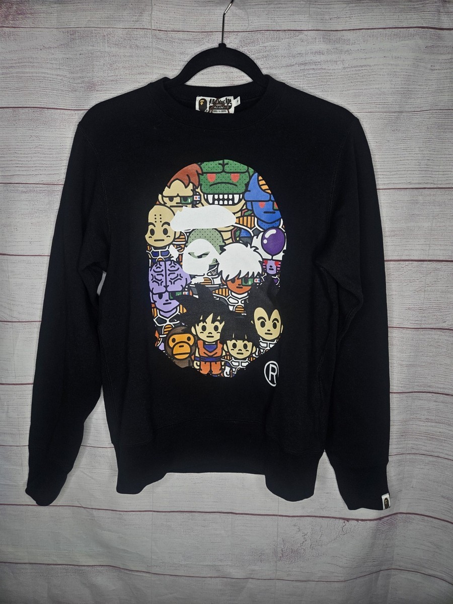 BAPE x Dragon Ball Z Crewneck Sweatshirt Black A Bathing Ape Anime 