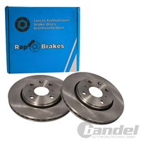 2X RAP Brakes Bremsscheiben 247Mm BelÜFtet Vorne Passend FüR CitroËN C1 Peugeot