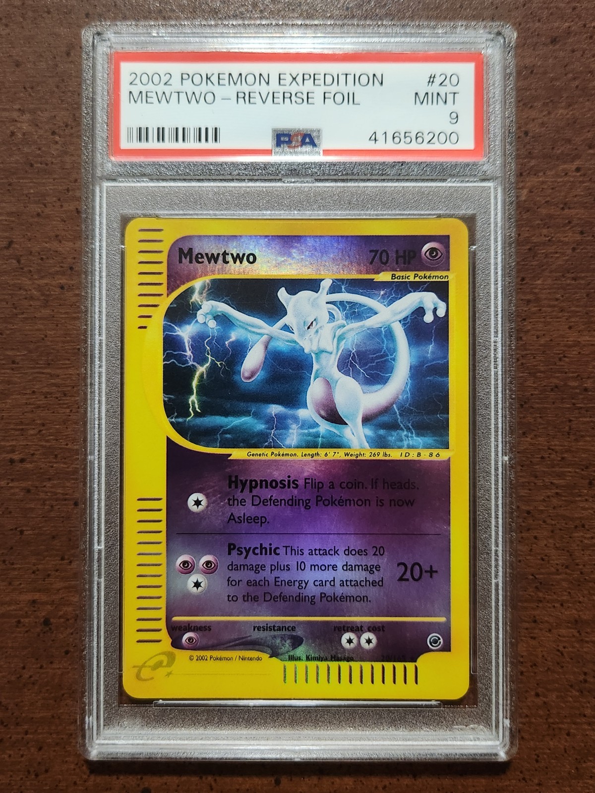 🔥🔥PSA 9 Mewtwo Reverse Holo Rare Pokémon Card Expedition 20/165 Mint🔥🔥