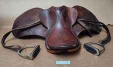 WALSALL & LONDON BARNSBY LEATHER ENGLISH 21" SADDLE ! S577 H
