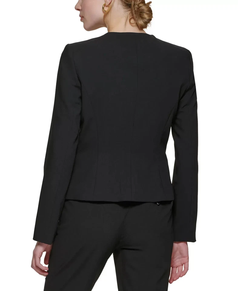 Chaqueta blazer sin cuello para mujer Calvin Klein talla 16 Foto 4 de 4