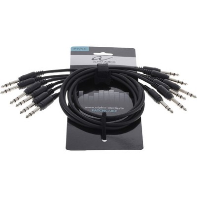 Alpha Audio Patchkabel 0,6 m, 6,3 mm Stereoklinke - 6er Pack | Neu