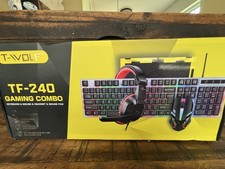 T-Wolf TF-240 Gaming Keyboard Mouse Headset Mouse Pad RGB PC