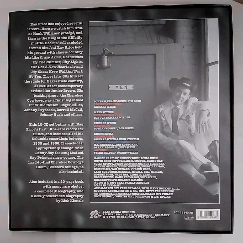 Ray Price And The Cherokee Cowboys Box Set: 10 CDs + Book. Remastered 1995 VG Foto 4 de 4