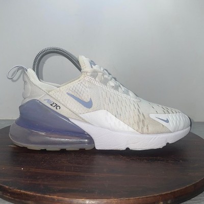 Nike Air Max 270 White Blue Whisper Shoes Football Grey AH6789-121 Women s 6.5