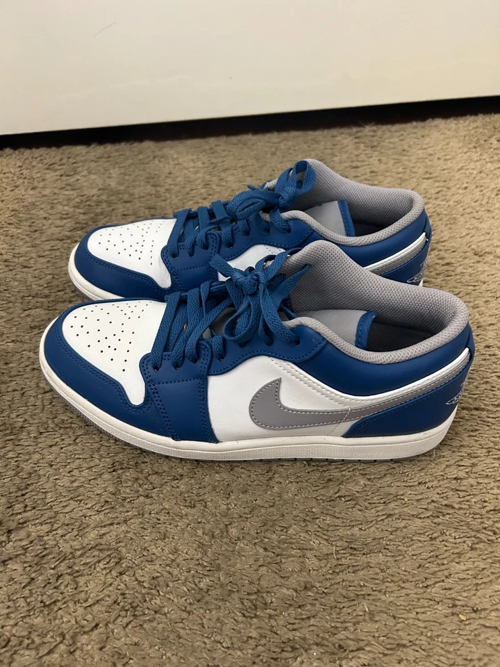 Nike Air Jordan 1 Low True Azul y Cemento Hombre Talla 8.5 Foto 3 de 4