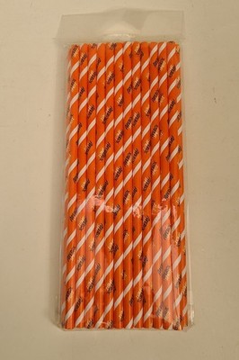 Aperol Spritz Straws In Package Orange White Stripe Fun Cocktail Party