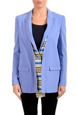 Just Cavalli Women's Blue One Button Blazer US S IT 40