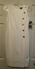 NET CHAPS White Sleeveless Midi Dress Size 4