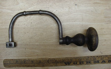 Antique Signed Gentleman's Brace,Turned Knob,8" Sweep,GOOD,No Crank Handle,READ!