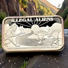 CMG Mint Illegal Aliens 5 oz .999 Fine Silver Proof Art Bar #01/85 + COA