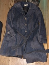 Michael Kors Charcoal Wool Pea Coat/ trench woman  s L