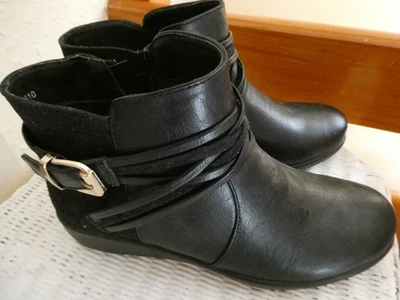 Easy Street Mujer Botas 4 Negro NUEVO - Imagen 1 de 4