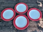 (4) Vintage Pyrex Pink Flamingo 8" Salad Plates