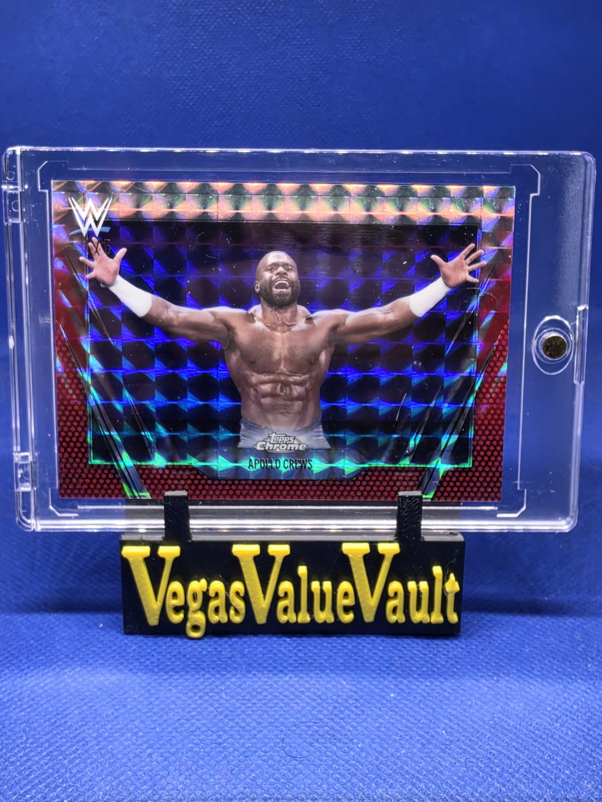 🔥1ST PRINT 2026 Topps Chrome WWE Apollo Crews 175 Red Geometric Refractor 1/5🔥
