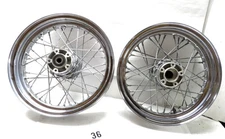 MINT PAIR HARLEY-DAVIDSON VINTAGE SPOKE 16"X5.00" WHEELS 43085-97