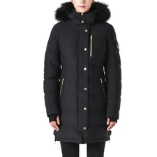 Moose Knuckles WATERSHED Fox Fur Hooded Padded Jacket Black M31LP222G 147434702