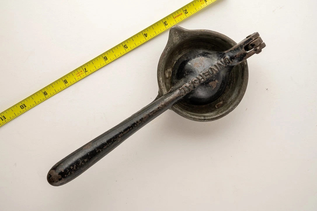 Antique Universal Cast Iron Hinged Double Citrus Lemon Juicer Press 1900s