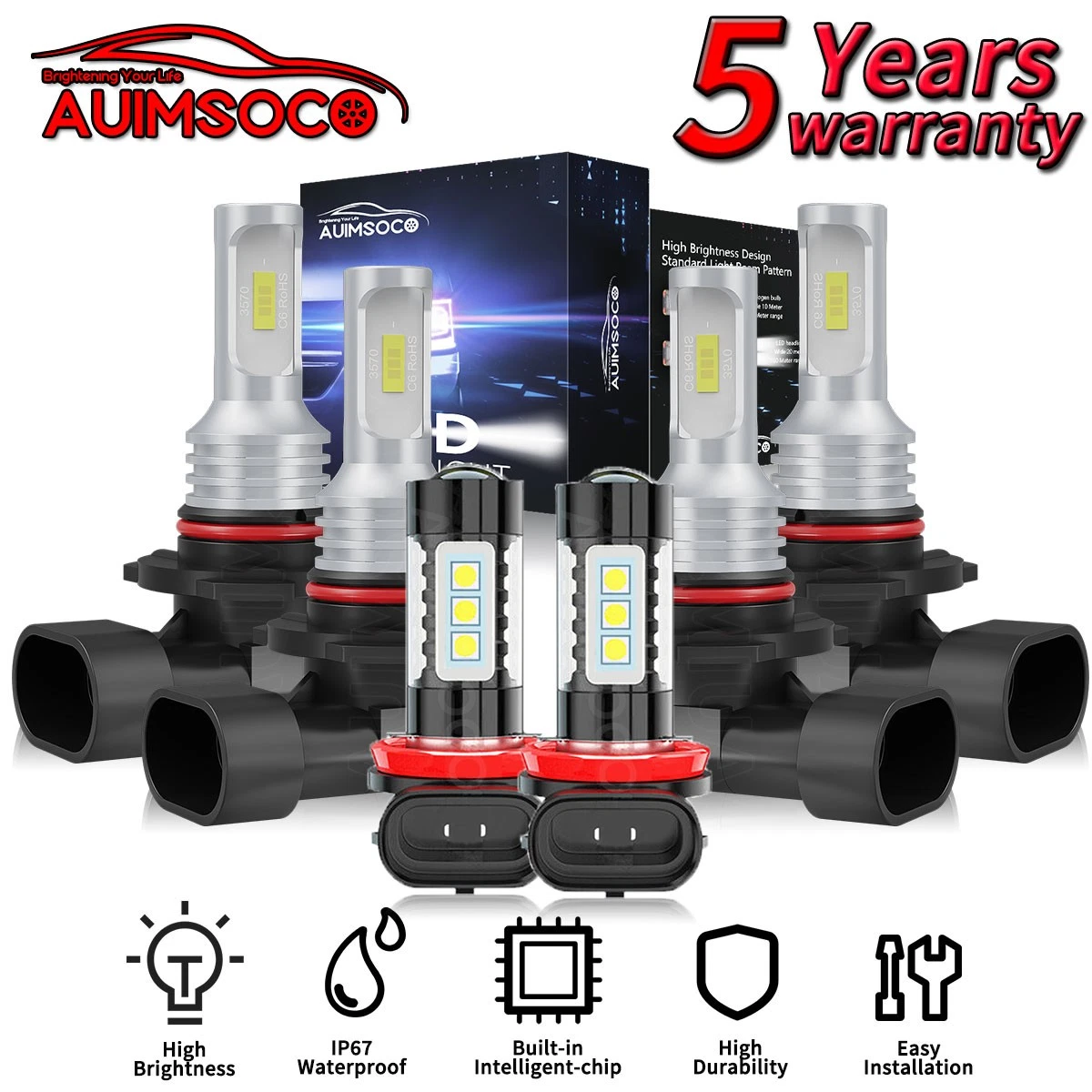 For Honda Civic 2004-2015 LED Headlight High Low Beam Fog Light Bulbs White 60W
Opens in a new windo