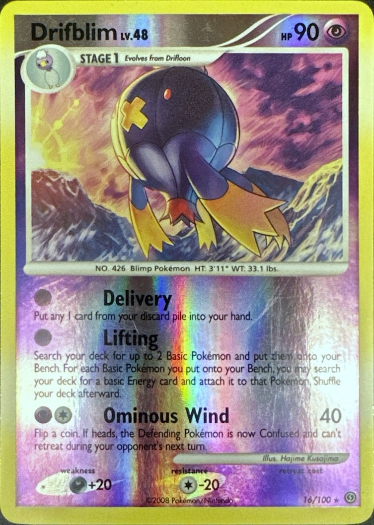 Drifblim 16/100 Rare Stormfront Pokemon Reverse Holo Lightly Played