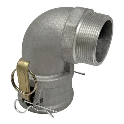 Gloxco Aluminum Type B Cam and Groove Fitting, 90 Degree Elbow, 2'' Female Cou...