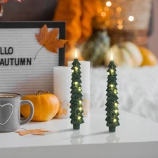 Flameless Taper Candles Light Flickering Battery Operated with Remote Timer