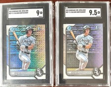 2022 Bowman Chrome 1st Mega Box COLSON MONTGOMERY #BCP-71 SGC Lot (2) 9 & 9.5