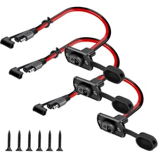 3x SAE Connector Harness, 1FT 12AWG SAE Adapter Male Plug to Female Socket Cable