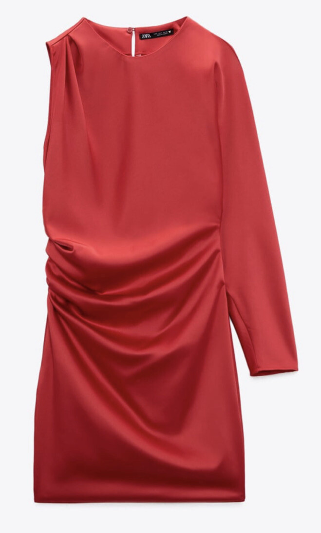 zara asymmetric satin effect dress Zara ASYMMETRIC SATIN EFFECT MAXI DRESS at Mall of America in Bloomington,  MN