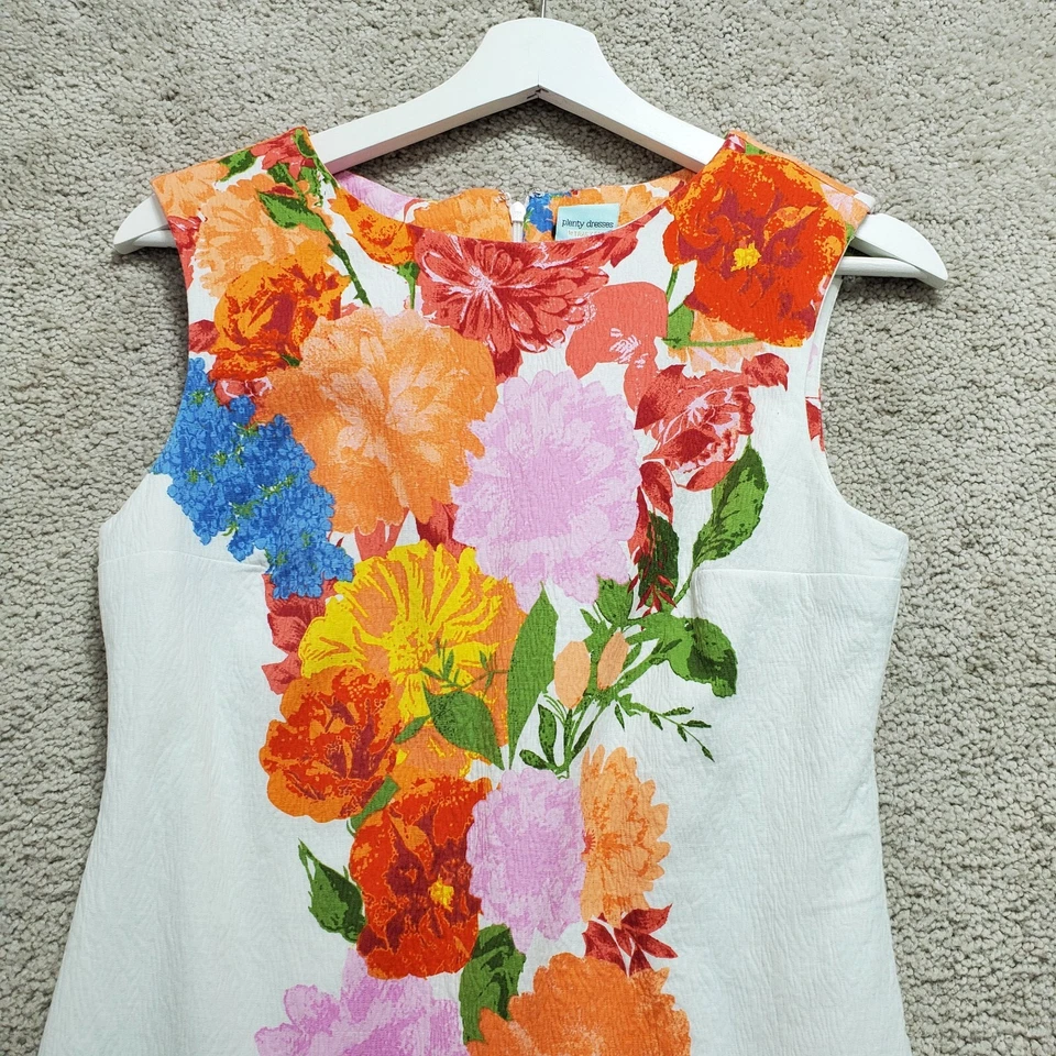 Anthropologie Plenty Tracy Reese Sheath Dress Women 4P Petite Multi Orange Green - Image 3 of 4