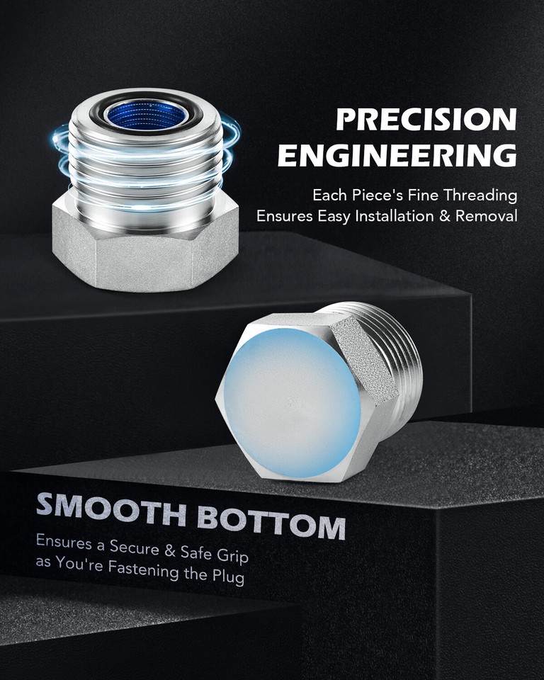 ZELCAN 128 pc JIC ORFS Cap and Plug Kit Hydraulic Hose Tube & Pipe