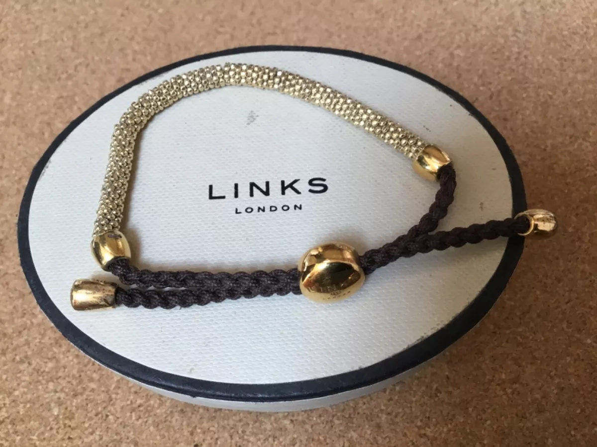 Links of London Effervescence XS Brown Cord Friendship Bracelet