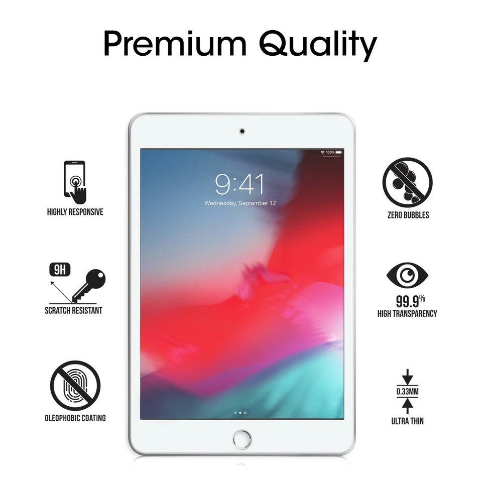 amFilm Apple iPad Mini 5 / Mini 4 Tempered Glass Screen Protector (1 Pack) - Image 4 of 4