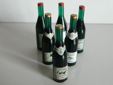 (KP1.11) 1/12th scale DOLLS HOUSE PACK OF 6 RED WINE BOTTLES