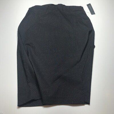 Meg & Margot Skirt Womens Small NWT Black Pinstripe Belted Pencil Career Stretch