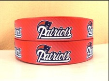 1 INCH 25mm Patriots GROSGRAIN RIBBON Hair Bow Supplies Football New England
