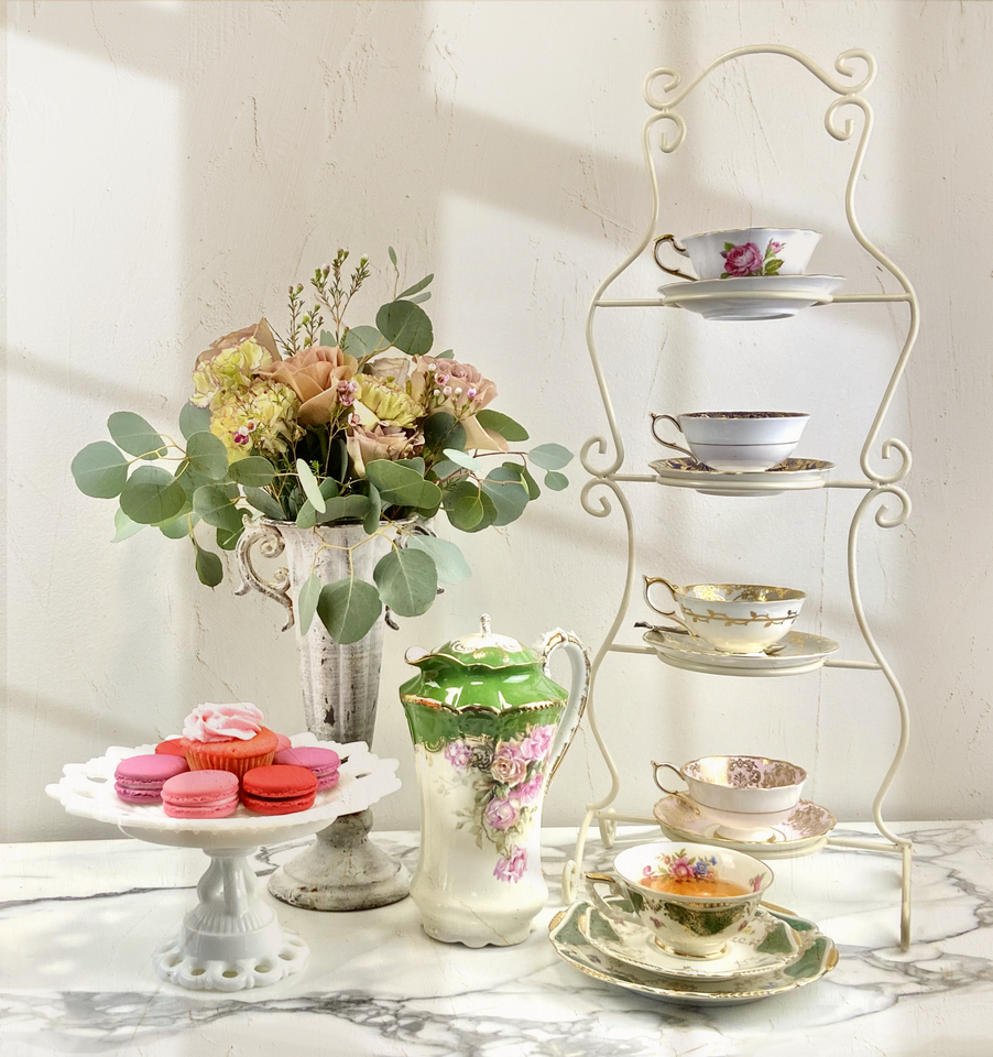 4-Tier Tea Cup Display Stand - Tea Party, Retail Display, Catering ...